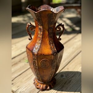 Bronze metal vase
